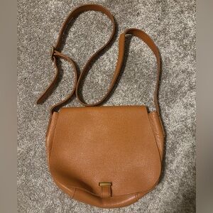Mark & Graham Tan Leather Crossbody Bag
